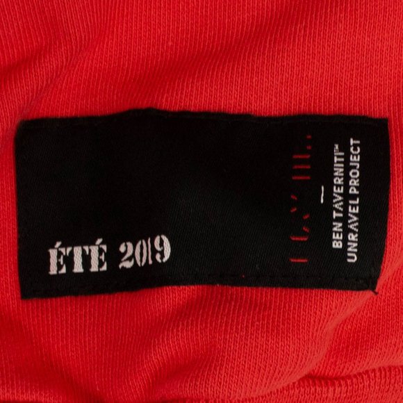 UNRAVEL PROJECT Red Off The Shoulder Sweatshirt Size XS $805 - Picture 7 of 7